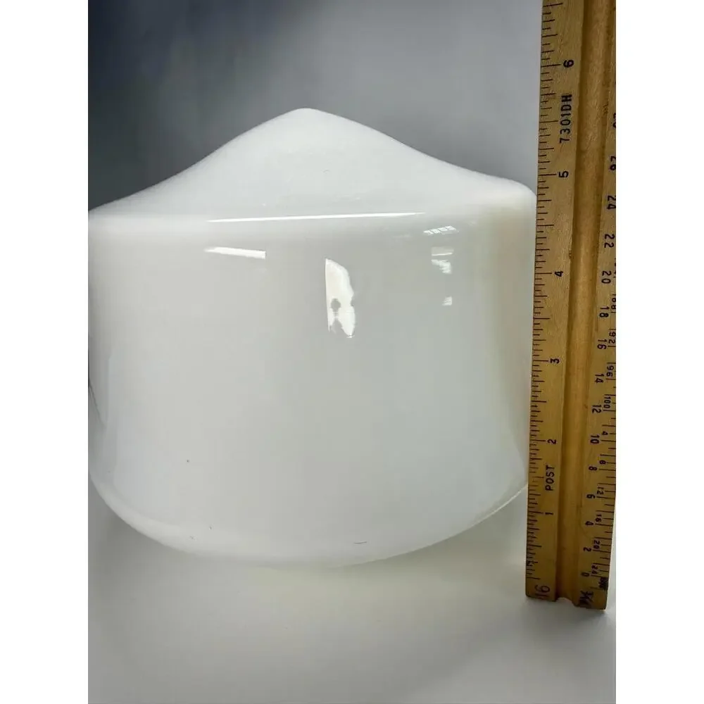 Milk Glass Schoolhouse Light Shade‎ Globe 6in Fitter Ceiling Pendant White Opal